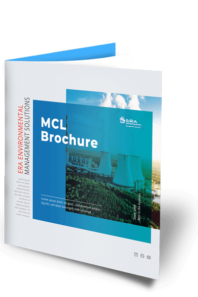 Portrait orientation mock up of MCL brochure